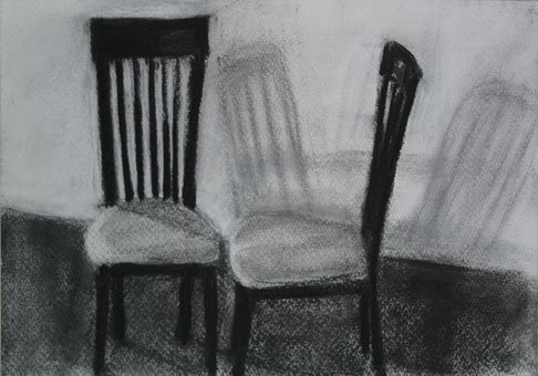 Czink Ibolya Beatrix: Ikrek, 2011, szénrajz
