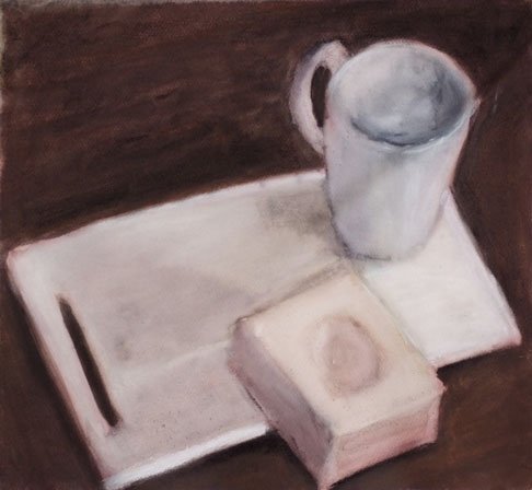 Czink Ibolya Beatrix: Fehér reggeli… szappannal, 2011, akvarell