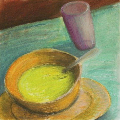 Czink Ibolya Beatrix: Nyári ebéd, 2012, olajpasztell