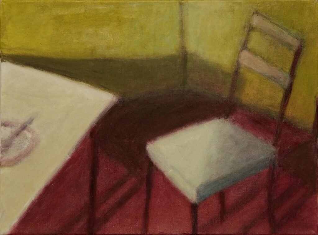 Czink Ibolya Beatrix: Menza csendélet, 2013, olajfestmény