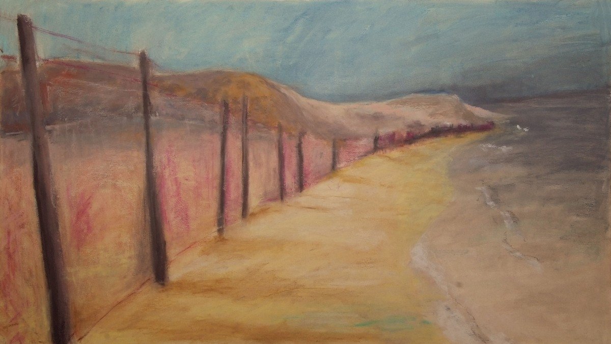 Czink Ibolya Beatrix: Kerítés, 2013, pasztell