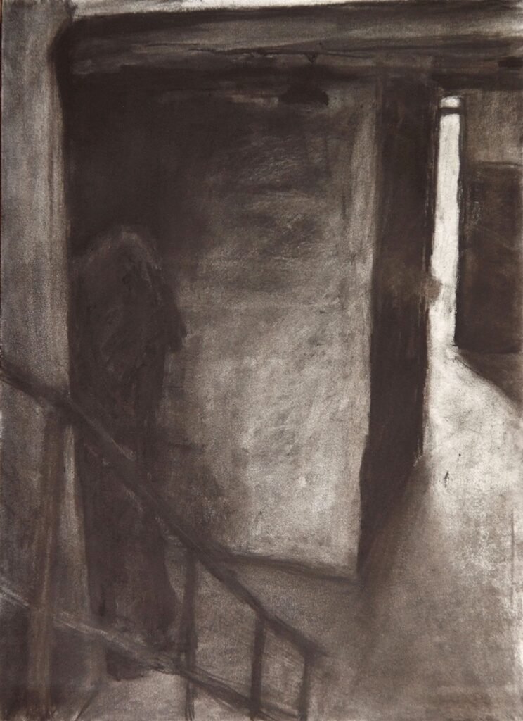 Czink Ibolya Beatrix: Artus baba, 2014, szénrajz