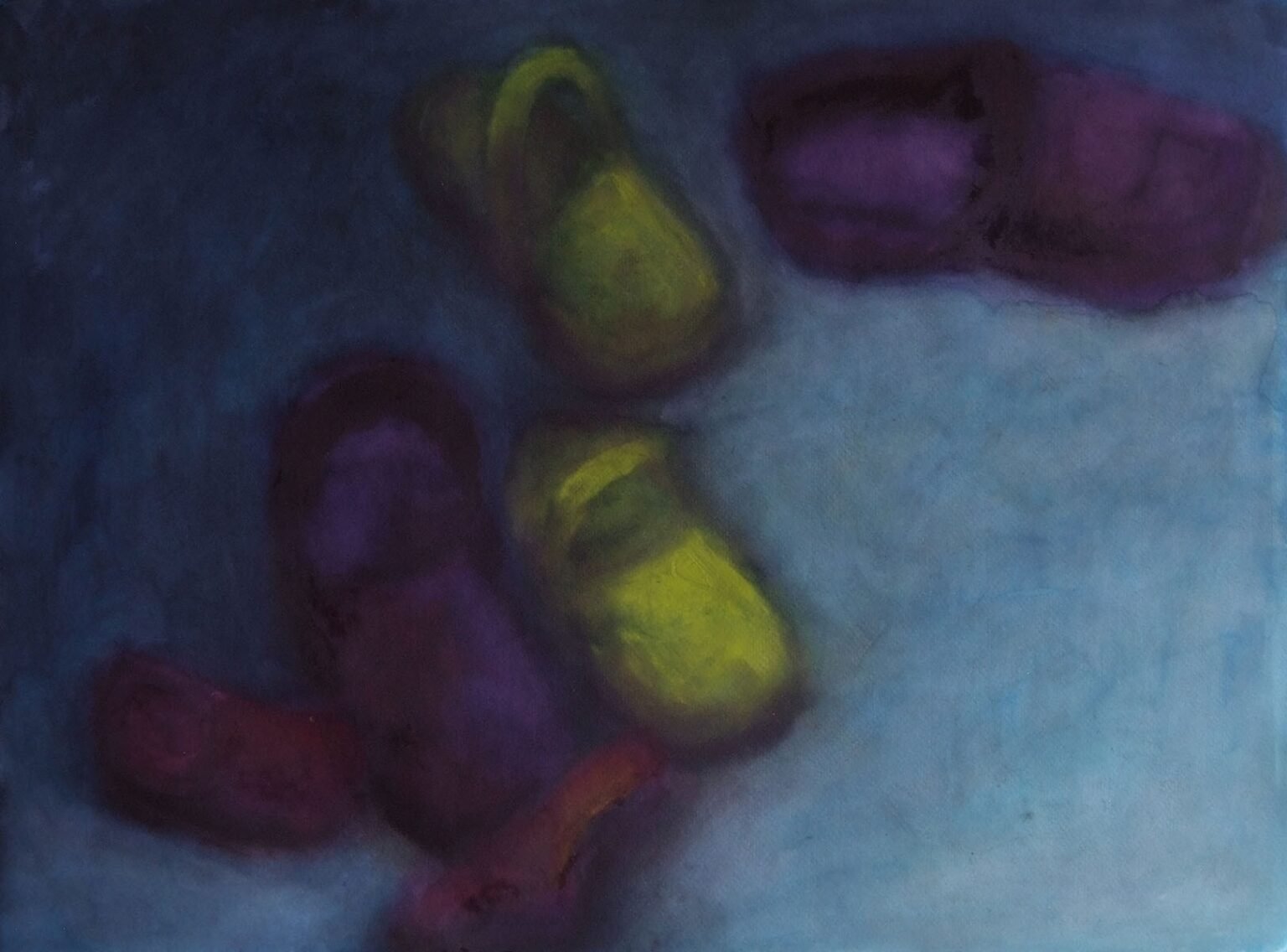 Czink Ibolya Beatrix: Papucsok, 2014, akvarell