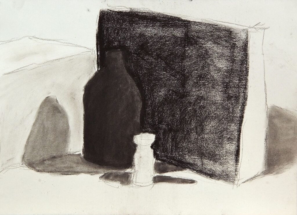 Czink Ibolya Beatrix: Variációk III., 2015, szénrajz