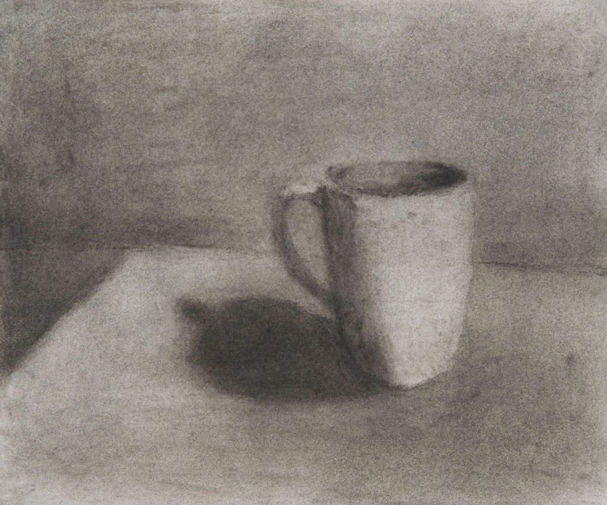 Czink Ibolya Beatrix: Tegnapi bögre, 2015, szénrajz