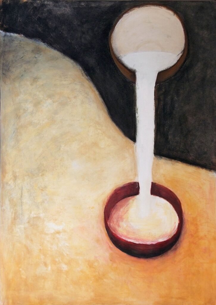 Czink Ibolya Beatrix: Tálak III., 2015, tojástempera