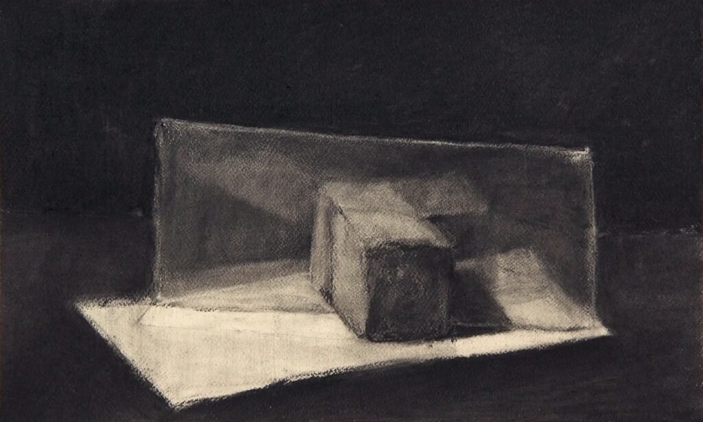 Czink Ibolya Beatrix: Tükröződések, 2015, szénrajz