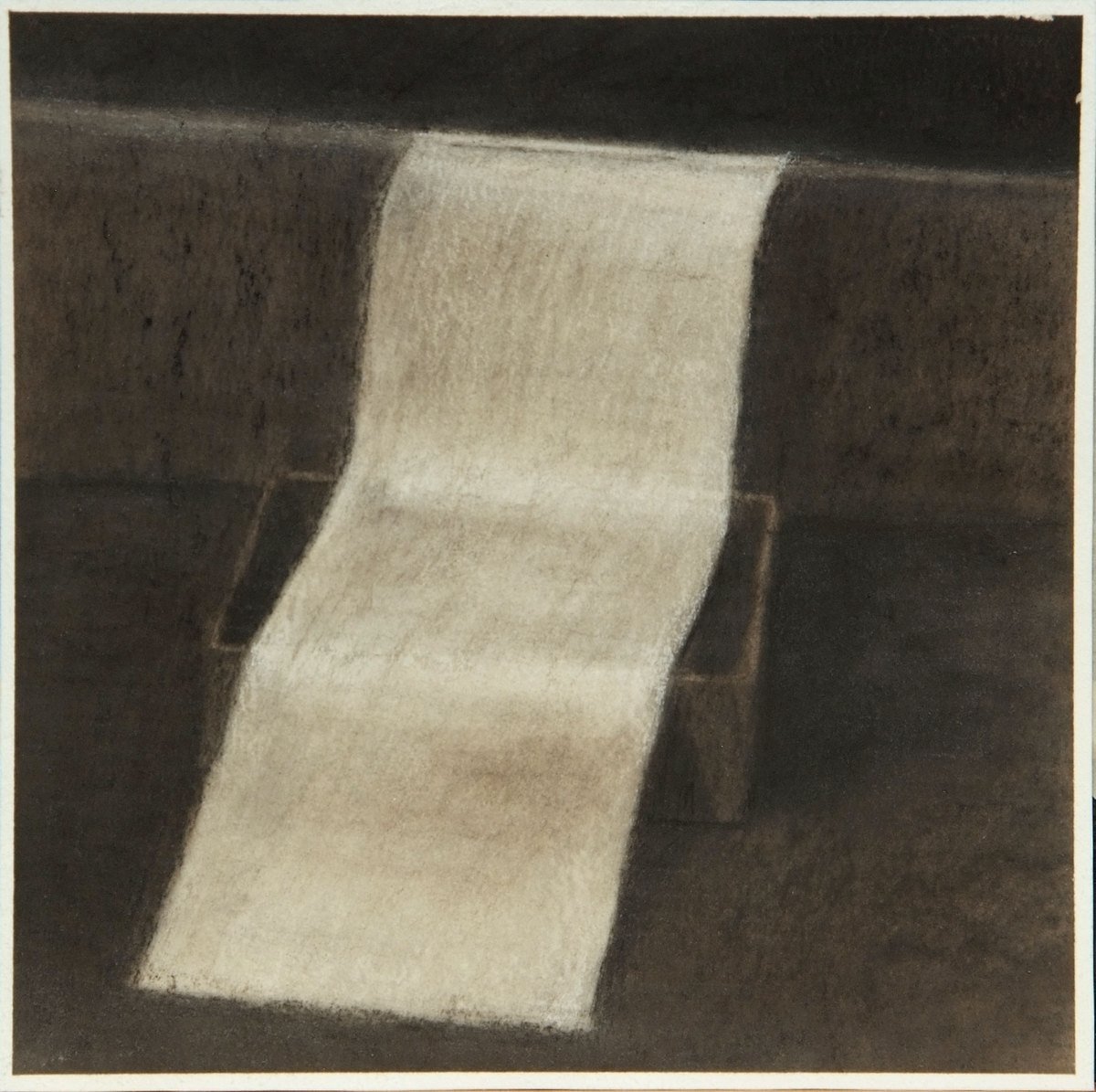 Czink Ibolya Beatrix: Üzenet I., 2016, szénrajz