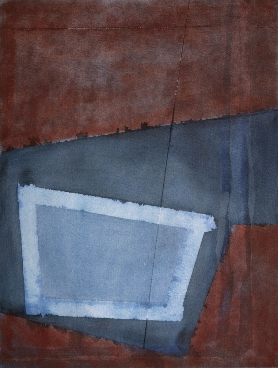 Czink Ibolya Beatrix: Barlang, 2017, akvarell
